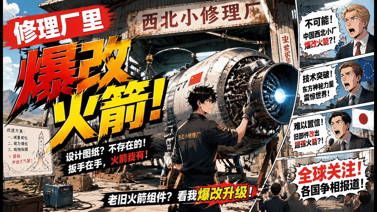 修理厂里爆改火箭：废弃组件惊动世界