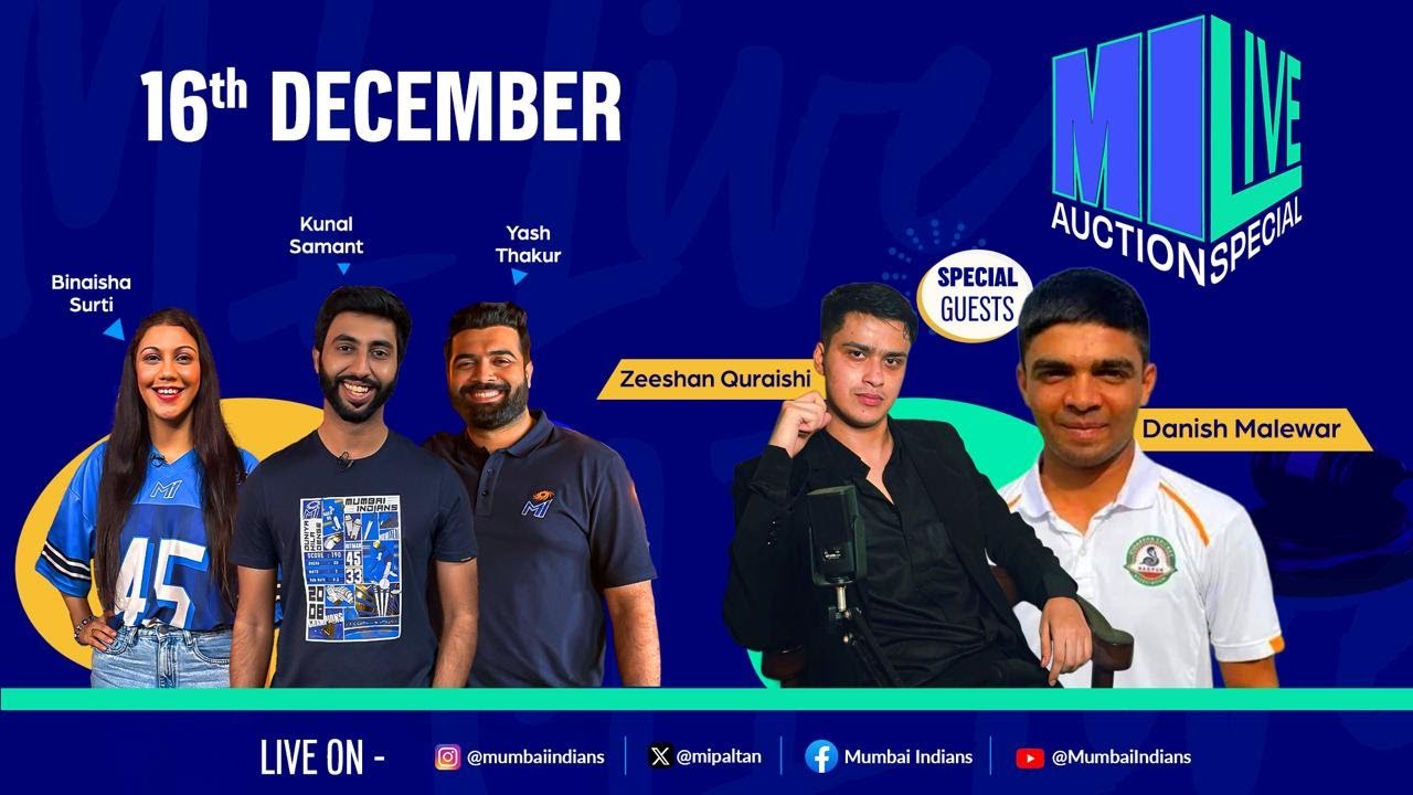 MI LIVE Auction Special 2026 ft. Danish Malewar - Mumbai Indians