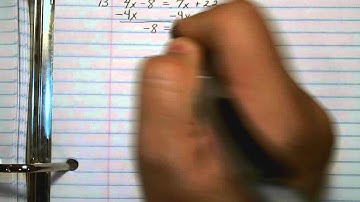 Problem 13 Multi-Step Variable on Both Sides of Equal Sign