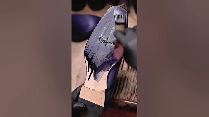 Gifennse Blue Derby Coloring Process | Handmade Leather Magic H #leather #shoes #handmade