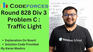 Codeforces Round 828 Div 3 | Problem C Traffic Light Solution | Explanation+Code | Hindi | Editorial