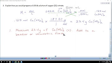 Making a Solution with a Solid Solute