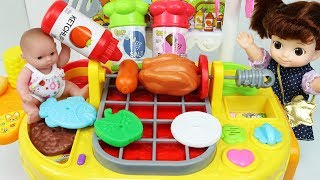 콩순이 바베큐 요리 주방놀이 뽀로로 바비큐 아기인형 장난감놀이 Baby doll and grill kitchen food cooking toys screenshot 2