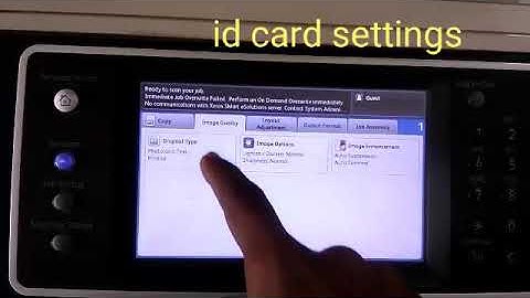 ID card settings in Xerox work certre 58 series wc5855 / wc5875 / wc 5890 - PMC