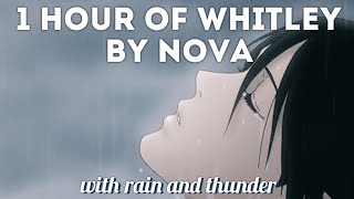 Whitley by Nova (instrumental) WITH rain and thunder / 1 hour loop calming and relaxing 🍃 (tiktok)