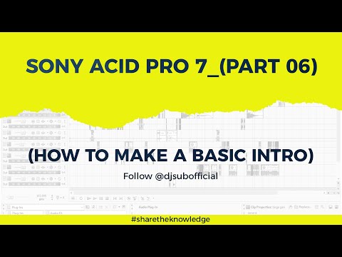 Sony Acid Pro 7 Part 6 (How To Make A Basic Intro)