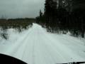 Scania R580 on a snowy road.