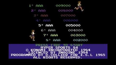 Hyper Sports Title Music for the Commodore 64