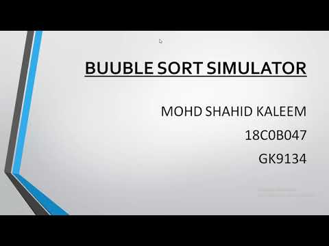 Bubble sort. GUI