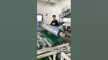 The mattress unpacking the mattress It also compress packages #factory #mattress #compression