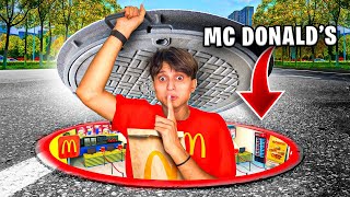 CRIEI UM MC DONALD'S SECRETO NO MEIO DA RUA!