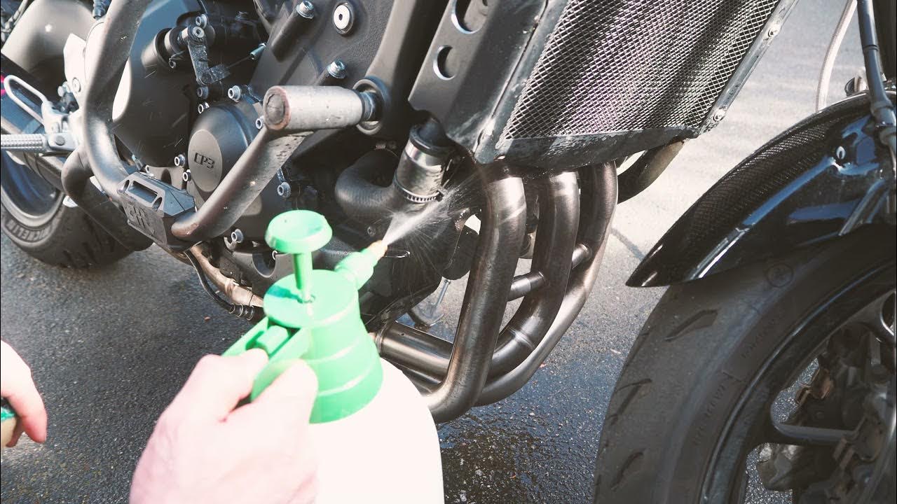 How To Clean Exhaust Headers Motorcycle (Harpic 10x) YouTube