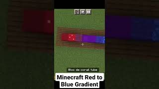 Minecraft red to blue gradient !! #minecraft #viral #gradient