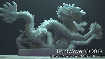 LightWave 3D 2018: Jade Dragon scene rendered