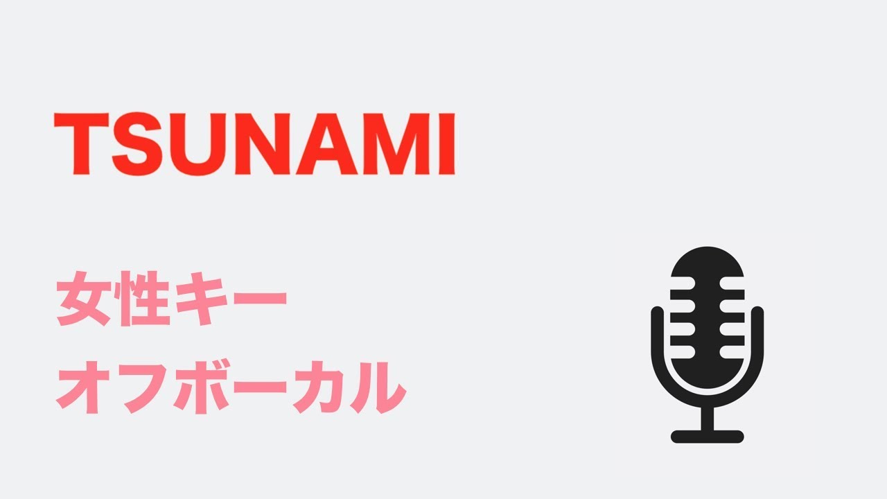 女性キー 3 Tsunami サザンオールスターズ オフボーカル Youtube