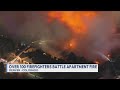 More than 100 firefighters battle apartment fire in Denver
