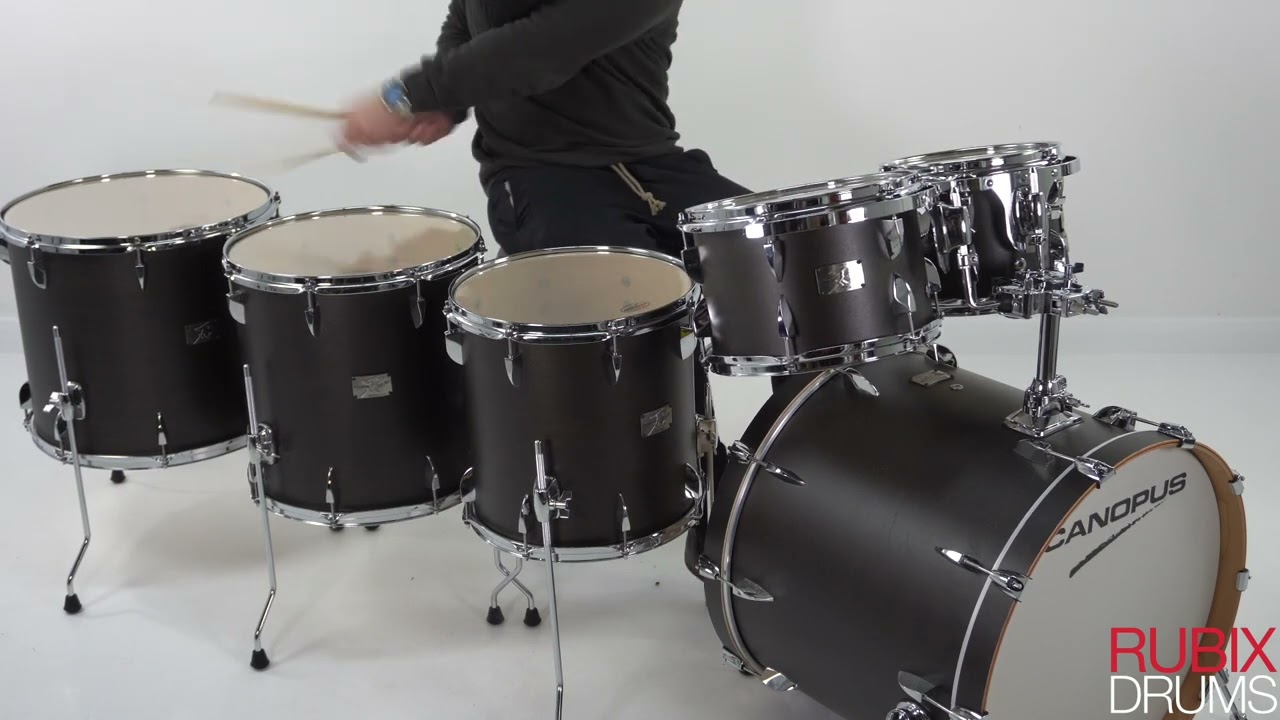 Canopus 6-Piece Yaiba II Drum Kit in Antique Ebony Matt