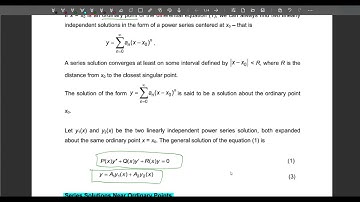 Introduction to Power Series Solutions