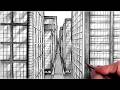 How to Draw a STREET in ONE POINT Perspective for Beginners