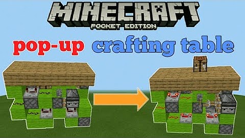 MCBE: Super Compact Pop-up Crafting Table (2 wide) |TUTORIAL