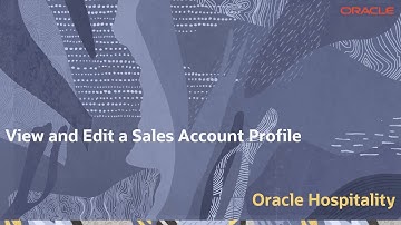 Hospitality Documentation–OPERA Cloud: View and Edit Sales Profiles