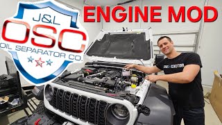 1ST ENGINE MOD On My 2024 Jeep Wrangler Rubicon JL Oil Catch Can JLOSC.com