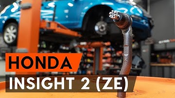 How to change tie rod end / track rod end on HONDA INSIGHT 2 (ZE) [TUTORIAL AUTODOC]