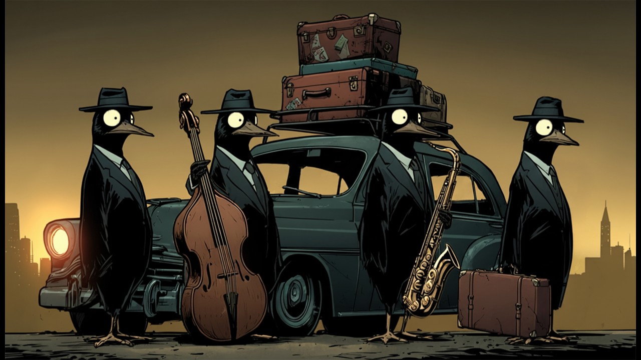 Penguins Drive the Open Road – Jazz for Deep Work & Focus