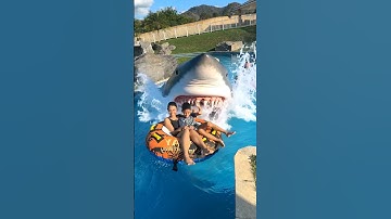 Dad are shocked in the pool 🤣👶🏻❤️😱😥👩🏻🦈😂