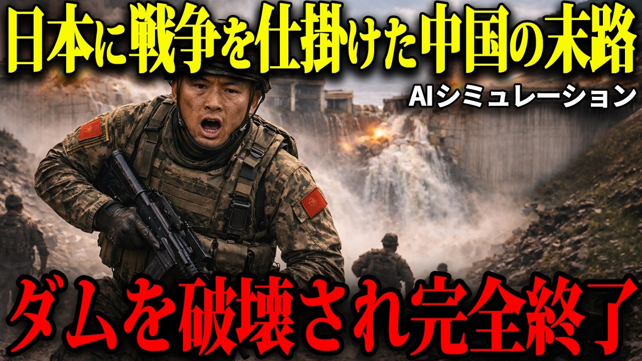 【衝撃】中国が日本侵略を開始→日本の「魔改造トマホーク」が三峡ダムを射程に捉えた結果…中国全土がパニックで顔面蒼白に！【AIシミュレーション】