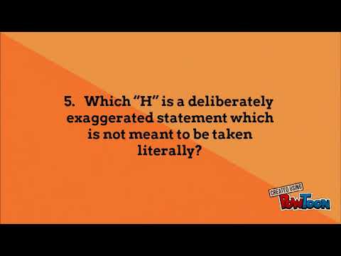 GCSE English Key Terms Quiz 