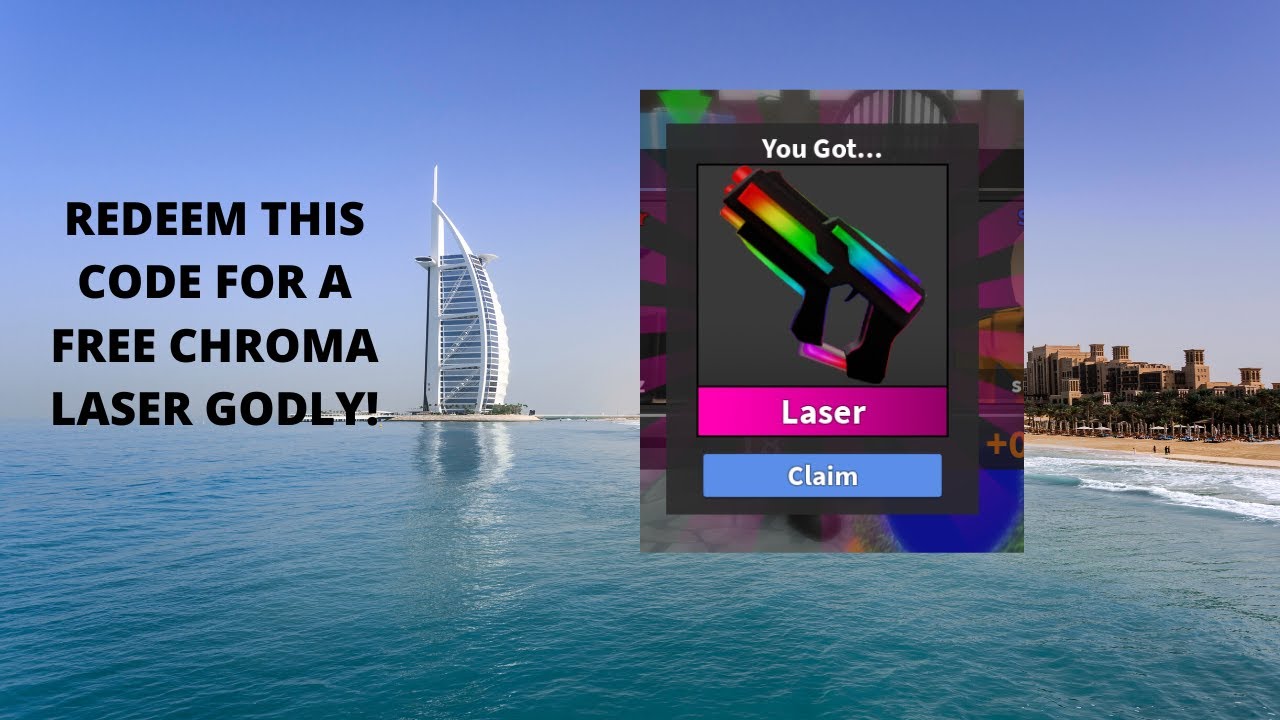 Redeem This Code In Mm2 To Get A Free Chroma Laser Godly Gun Roblox Mm2 Youtube - roblox lazer codes