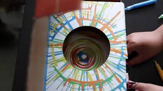 Slow motion video of spin art kit from Kiwico