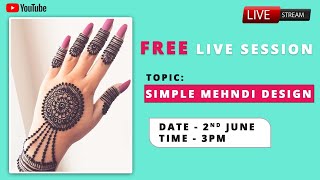 FREE LIVE SESSION on "Easy & Simple Mehndi Designs For Beginners" | Mehndi Class | Letstute Mehndi screenshot 5