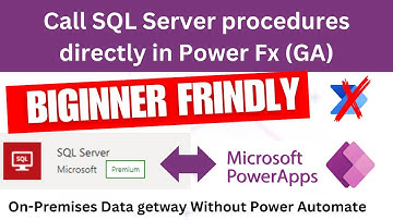 Call SQL Server procedures directly in Power Fx
