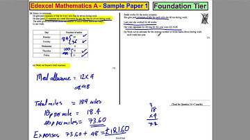 Q14 Edexcel GCSE Maths 1F Specimen Paper
