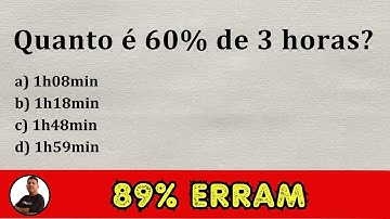 2 QUESTÕES DE PORCENTAGEM QUE 89% ERRAM