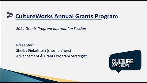 2024 Annual Grants Program Virtual Info-Session