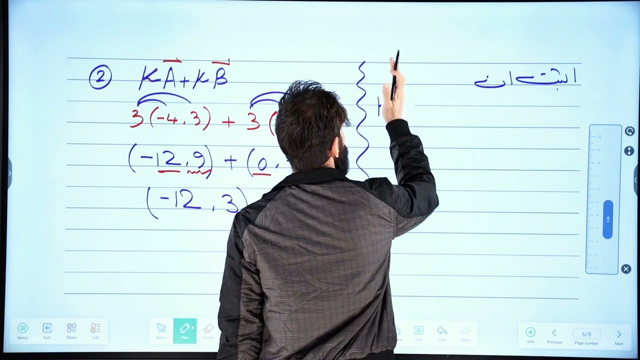 رياضيات الرابع العلمي / الفصل الخامس / ضرب المتجهات / محاضرة 4 / الاستاذ عمر التركي