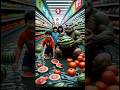 Spiderman, Baby &amp; Elsa Gone Wild in the Supermarket! 😂🍉 #FunnyShorts