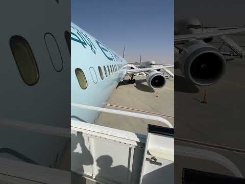 Бизнес-класс и эконом-класс красивого Boeing 787-10 Dreamliner на Dubai Airshow