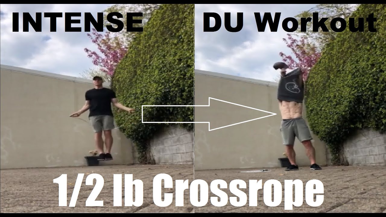 INTENSE Jump Rope 100 DOUBLE UNDERS (1/2 lb Crossrope) - YouTube