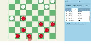 Torneo di dama italiana su playok.com 5° turno screenshot 2