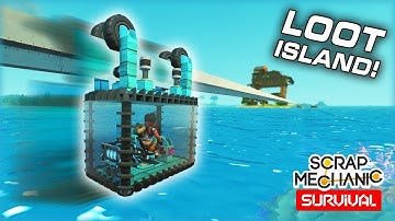 I Built a HIGH SPEED Monorail for FAST Inter-Island Travel! (Scrap Mechanic Survival Ep. 7)