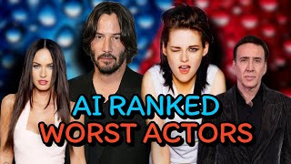 Celebrity Top 50 Worst Actors Ranked by AI Net Worth