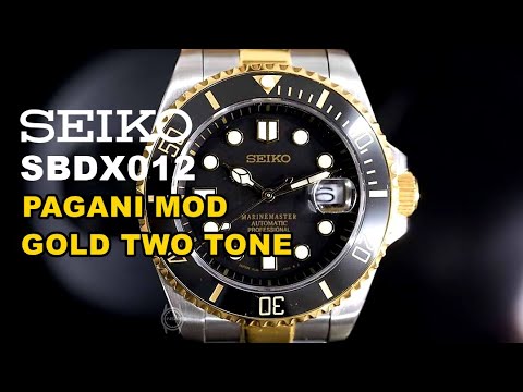 SEIKO Mod - Pagani SBDX012 Gold Two Tone MM300 - YouTube