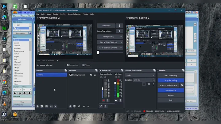 Connecting Bibleshow With Obs Using NDI Output 