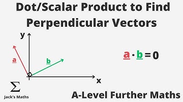 Dot/Scalar Product to Find Perpendicular Vectors (Further Vectors 6) | A-Level Further Maths