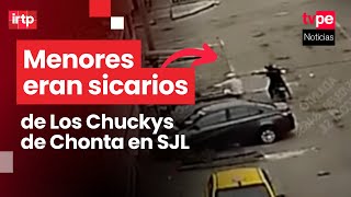 Capturan a dos presuntos sicarios de 14 y 15 años de la banda Los Chuckys de Chonta en SJL