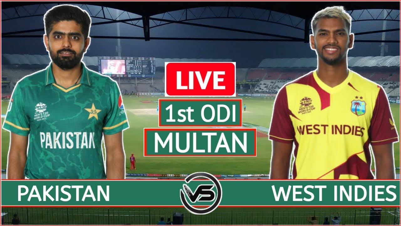Pakistan vs West Indies 1st ODI Live PAK vs WI 1st ODI Live Scores and Commentary